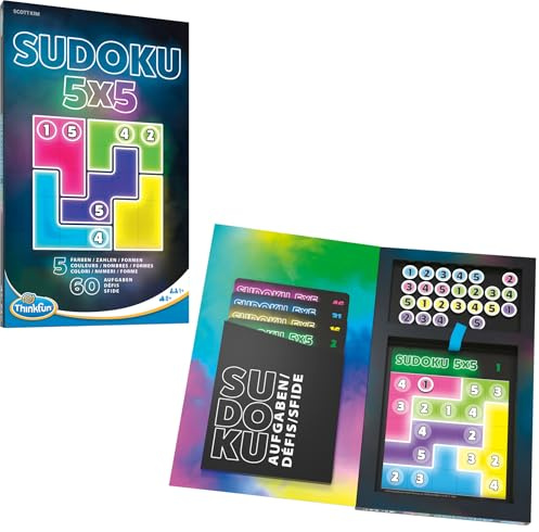 ThinkFun - 76634 - Sudoku 5x5 - Il rompicapo magnetico da viaggio. Perfetto per viaggiare e come regalo!