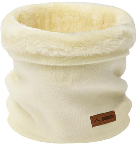 Rayson Écharpe en Tricoté Hiver pour Homme et Femme Cache-cou Chaud Unisexe Tour de Cou Avec Doublure en Peluche