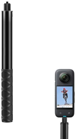 Selfie Stick för 360 X4, 150 cm, teleskop monostativ för action cam expanderbar handhållen pol selfie stick för Hero 12 11 10 9 8 7, 360 X4/X3/ONE X2 DJI Osmo-kamera