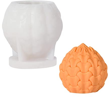 Ldabrye Silikon-Kerzenformen für Kerzenherstellung, Silikonform, Lebensmittelqualität, Schokolade, Kerze, 3D-Gießform, Heimdekoration, Epoxid-Gussform für Seifenherstellung, Silikonharzform zur