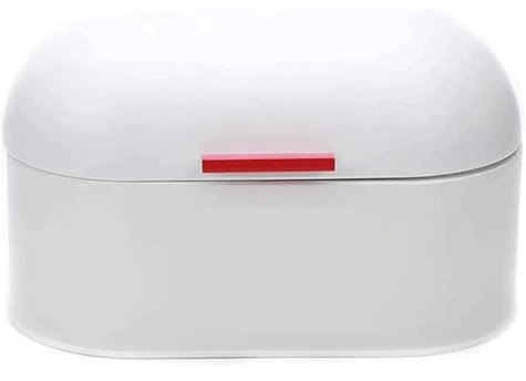WUTIANBAO Boite A Pain Boite à Pain Boîte À Pain De Style Nordique Boîte À Pain en Métal Vintage Décor De Conteneur De Stockage De Pain Peu Encombrant Huche à Pain Boîte De Rangement(White)