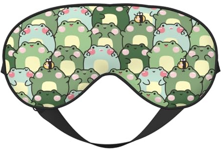 Schlafmaske, scheuer Frosch Augenmasken zum Schlafen, Schlafmasken für Frauen und Männer, Verdunkelungs-Augenabdeckungen für Reisen/Schlafen