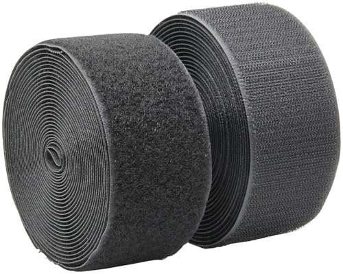 PEARL Klettverschluss: Klettband mit Nylon-Schlaufen/-Haken, zum Aufnähen, 40 kg/m, 50mm, 4m (Kabelklettband, Klettband zum Aufnähen breit, Jacke)