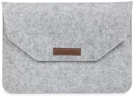 Felt Laptop Bag Computer Sleeve Ultra Slim Business Carrying Case Protective Bag, Compatible with Apple MacBook,Acer Asus Amazon HP Lenovo Microsoft Notebook Chromebook Ultrabook (Light Grey, 15)