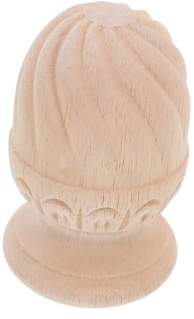 CIYODO Carved Wood Finial Staircase Wood Finial for Stair Spindles Wooden Pineapple Topper Easy to Install Home Decor DIY