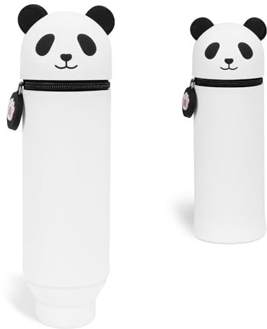 VynyQoo Federmäppchen 2 en 1, Stiftehalter Erweiterbar Mäppchen, Kawaii Federmappe, Etui Mädchen Federtasche para Schule & Büro, Panda