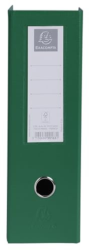 Exacompta - Art.-Nr. 90163E Stehsammler aus extra festem Karton, kunststoffbeschichtet, flach verpackt, Rücken 10 cm, 25 x 31 cm, für DIN A4, Dunkelgrün, 10 Stück
