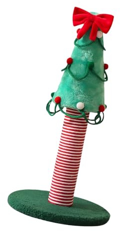 Torre de escalada para mascotas, árbol de Navidad, espacioso, con forma de árbol de Navidad, rascador grande para gatos