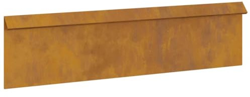 vidaXL Schneckenzaun Rostig 100 x 3,5 x 25 cm Wetterfeststahl, Garten und Terrasse, moderner Schnecken-Schutz, haltbare Gartenzaun-Kante, Landschaftsschutz