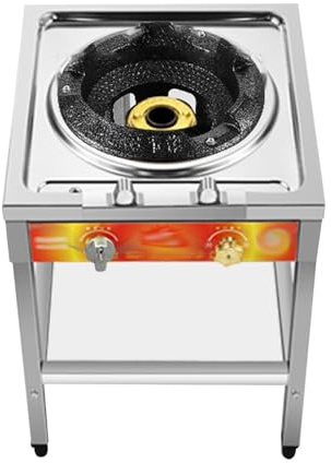 Hornillo Gas Butano de Voltaje Medio/alto, Cocina Portatil Gas Butano con Incluye Dispositivo de Encendido, Ajuste de Llama y Patas Ajustables