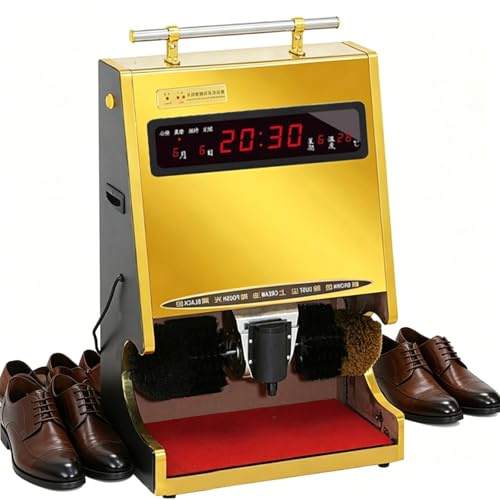 Elektrische Schuhputzmaschine, Automatische Poliermaschine mit Kugelbürste für den privaten und gewerblichen Gebrauch, Effizientes Schuhreinigungsgerät