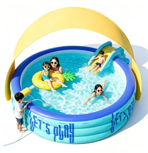 Easnuroz Piscine Gonfiabili Rotonde Con Tetto
