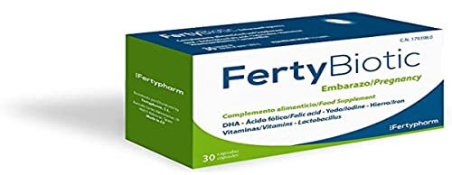 FERTYBIOTIC EMBARAZO | Complemento alimenticio | Embarazo y Lactancia | Ácido fólico, Vitamina D, Yodo y Probióticos | 30 cápsulas