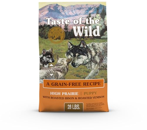 Taste of the Wild High Prairie Grain-Free Dry Dog Food with Roasted Bison and Venison for Puppies 28lb