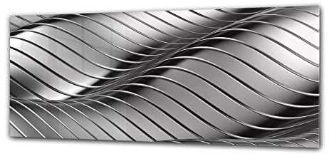 ConceptCrystal Quadro Stampato su Vetro di Arte murale 125 x 50 cm –Arte Astratta 16