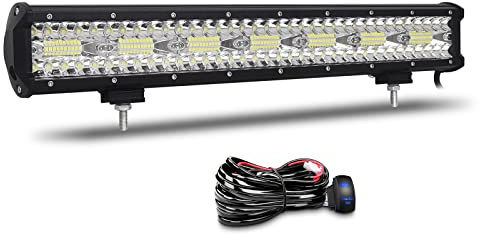 Willpower 20 Zoll 51CM 420W Led Arbeitsscheinwerfer Bar Led Scheinwerfer 12V 24V Wasserdicht Flutlicht Spot Combo Led Bar für Offroad Auto Traktor Zusatzscheinwerfer Rückfahrscheinwerfer mit Kabelbaum