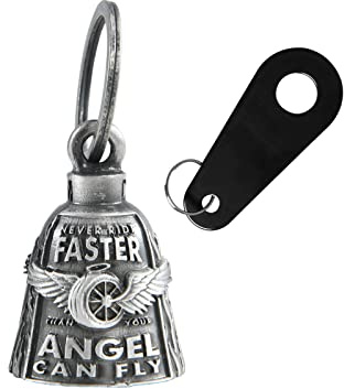 Colorful Motorcycle Bell with Hanger for Biker Lucky Charm and Motorcycle Accessories Keychain for Good Luck