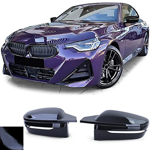 Spiegelkappen Sport Schwarz Glanz zum Austausch passend für BMW 2er G42 ab 21