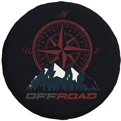 Ersatzreifenabdeckung, Adventure Awaits Kompass Druck, wasserdicht, staubdicht, für SUV, Wohnmobil, Anhänger, Reifentasche 14 Zoll