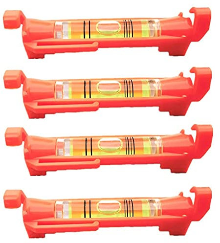 Peowuieu 4Pcs String Level Hanging Line for Leveling Surveying, Building Trades, Bricklaying, Etc. (Red)