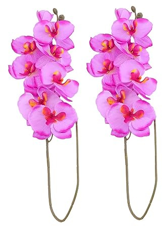 DECHOUS 2 Pz Orchidea Finta Realistica e Delicata, Fiore Artificiale Elegante per Decorazione Interna di Ingresso e Casa