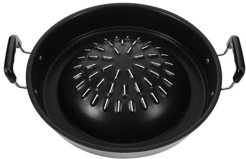 Ciieeo Professionelle Grillpfanne Aus Edelstahl Große Bbq-grillpfanne Für Camping Korean Bbq Gleichmäßige Wärmeverteilung Ergonomische Griffe Für Gemüse Und Mehr