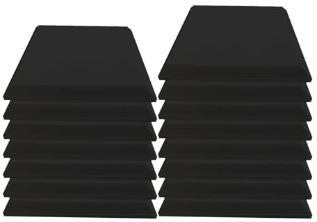 Lot de 15 panneaux acoustiques insonorisants en mousse haute densité couleur haute résilience | Panneaux muraux ignifuges et insonorisants | Panneaux muraux colorés en mousse haute densité pour salle