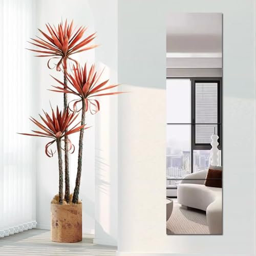 Acryl-Spiegel-Aufkleber für Wände, 35 x 35 cm, 4 Stück, HD-Spiegel, bruchsicher, Wandmontage, Make-up, langer Spiegel, kein Glas, Sicherheitsspiegel, ideal für Baby- und Spielzimmer