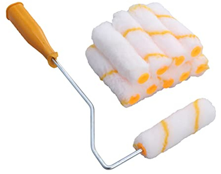 KITANDOVE 21-Piece Wall Paint Roller Brush Set 4 Inch Multifunction DIY Paint Roller Thumb Handle and for Home and Office Painting