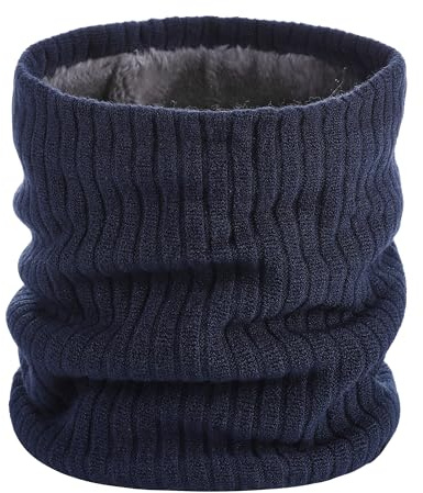 GOODSALEOK Tour De Cou Cache-Cou Moto Echarpe Homme Cache-Cou Ski Homme Polaire Neck Warmer Bleu Marine