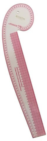 BOHIN France Schneider-Kurvenlineal - Flexibel, Langlebig und Verschleißfest, Lineal zum Zeichnen von Kurvenlinien, Kunststoff, 76cm - 1 Stück