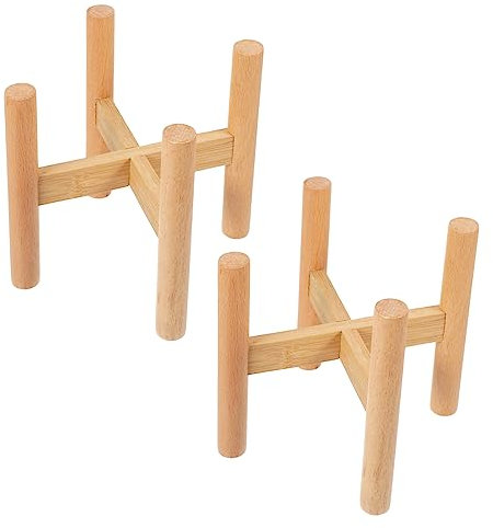 Generisch 2St Blumenständer aus Holz Halter Pflanzenregale für draußen steht blumenständer für innen blumenregal indoor zimmerpflanzen dekorativer Pflanzenständer Topfpflanzenständer hölzern