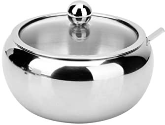 MAGICLULU Tarro de Especias Pequeño Inoxidable Recipiente para Ingredientes con Tapa Transparente para Cocina y Condimentos