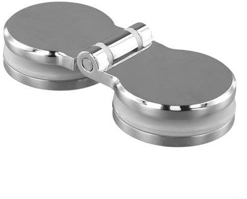 Bisagra de puerta de cristal de aleación de zinc moderna para mampara de ducha, soporte de pared para espejo de baño, 5-12 mm de grosor (bisagra de doble cara)