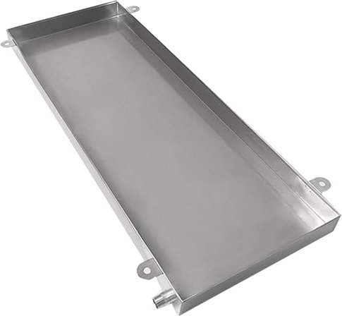 YCYHXJB Bandeja de Goteo del Colector de Agua Condensada Inoxidable, Aire Acondicionado Bandeja con Kit de Drenaje para Aire Acondicionado Split, Mantiene Sus Pisos Secos(93x44 cm/37x17 in)