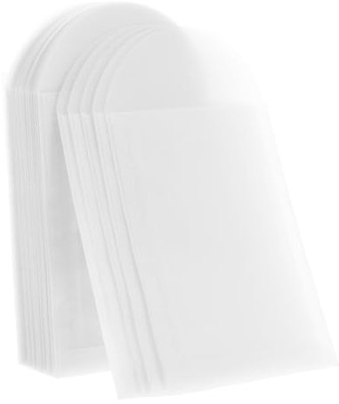 HAPINARY 50 Stück Papiertüte Halbtransparente Knopftaschen Flachbeutel zum Verpacken mit Knöpfen flache Verpackungsbeutel Kleine Taschen halbtransparente Tasche Lackmuspapier