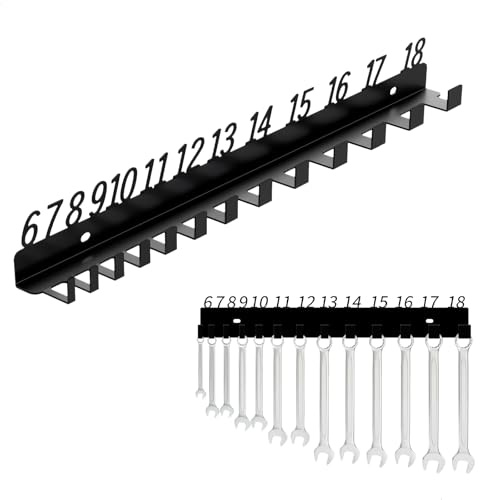 Porte Outils Mural, Rangement Outils Mural, Support Tournevis avec Code Numérique, Panneau Murale Outil Convient à Différentes Tailles de Clés, Etagere Murale Garage, Facile à Classer, Métal, Noir