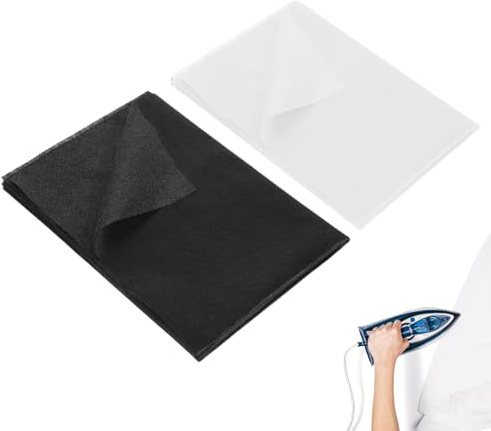 Pack of 2 100 cm x 100 cm Ironing Fleece 55 g/m² Thickened Ironing Fleece for Reinforcing Ironing Insert, Volume Fleece for Ironing Pleats, Ironing Fleece Insert, Non-Woven Fabric Sold by the Metre