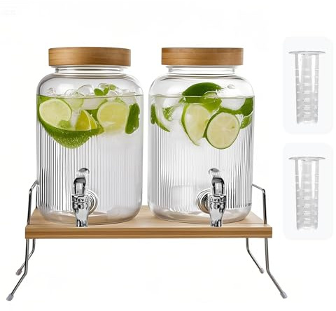 pantrytine Dispenser Bevande con Rubinetto - Dispenser Acqua con Rubinetto - Caraffa con Rubinetto - Boccione Acqua con Rubinetto