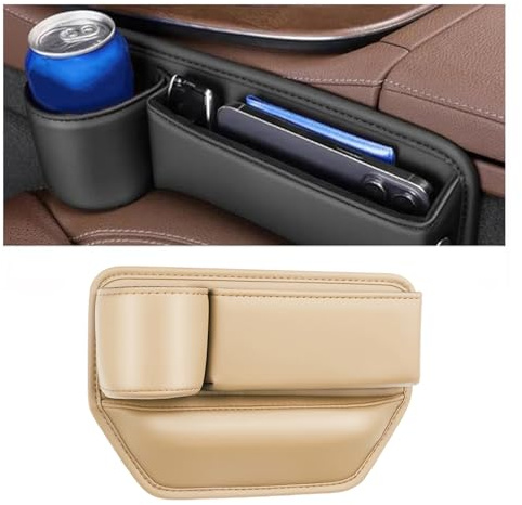 Caja Organizador Asiento Coche para v&w Golf Sportsvan 1998-2008 Portavasos de Cuero Coche, Bolsa para Huecos Asientos, Organizador para Rellenar Huecos, Accesorio Interior