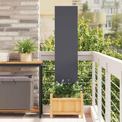 Gecheer Garten dekoratives Panel Anthrazit 32 x 140 cm, Sichtschutz Metall Sichtschutzelemente für Grundstücksgrenze Hof Vorgarten876219