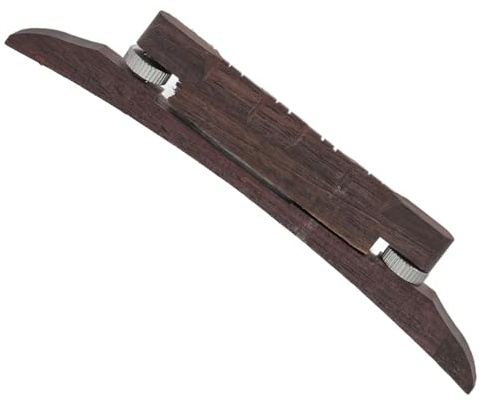 ABOOFAN Nützliche Mandolinenbrücke mit Tonhöhenverstellung aus Palisander and Glatter Oberfläche as Langlebiger Mandolinenbrückenersatz for Mandoline