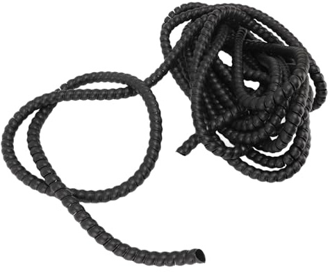 Phefop High Pressure Hose Protective Cover, Spiral Wrap Sleeve Protector for 16mm Outer Diameter Pressure Washer Pipe Car Washer Hose Black Protective Sheathing (15m / 49.2ft)