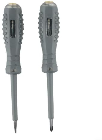 Pluma probadora de voltaje de luz de doble color, detector de cable neutro vivo inteligente con indicador LED, destornillador ranurado y cruzado para pruebas eléctricas