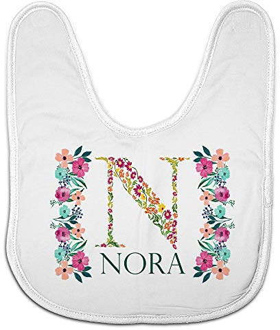 LolaPix Babero Personalizado Bebe. Babero Infantil. Regalos Personalizados con Nombre. Baberos para bebé Personalizados. Varios diseños. 3 Colores Disponibles. Flores