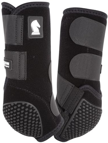 Classic Equine Flexion by Legacy2 Support Boots, Front (Black, Large)