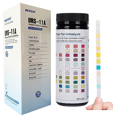 INVBIO Rapid Diagnostic Test-Strips 11 Parameters pH/Protein/Keto etc-100 Cnt.