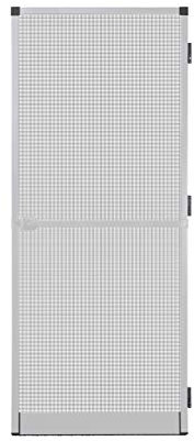 APANA - Fliegengitter Tür mit Alurahmen als Trittschutz - Insektenschutz Tür für Balkontür & Terrassentür - Mückenschutz Tür mit automatischem Türschließer & Magnetverschluss (120 x 240 cm | Weiß)