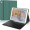 IVEOPPE Teclado iPad 9 Generacion 2021, Funda Teclado Español Ñ Bluetooth Desmontable para iPad 9.ª 2021/8.ª/7.ª 10.2/Air 3/Pro 10.5, Verde Oscuro