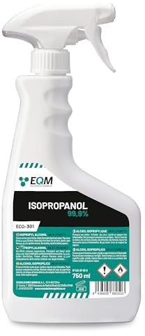 EQM - ECO-301 - Alcool Isopropylique Pur à 99,9% - 750 ML - Nettoyage de composants électroniques, objectifs et écrans - Nettoyage des résines d'impression 3D